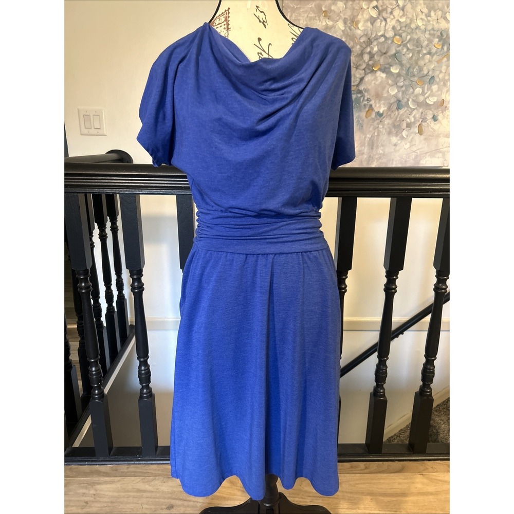 Betabrand Canopy Dress Blue Size Medium
